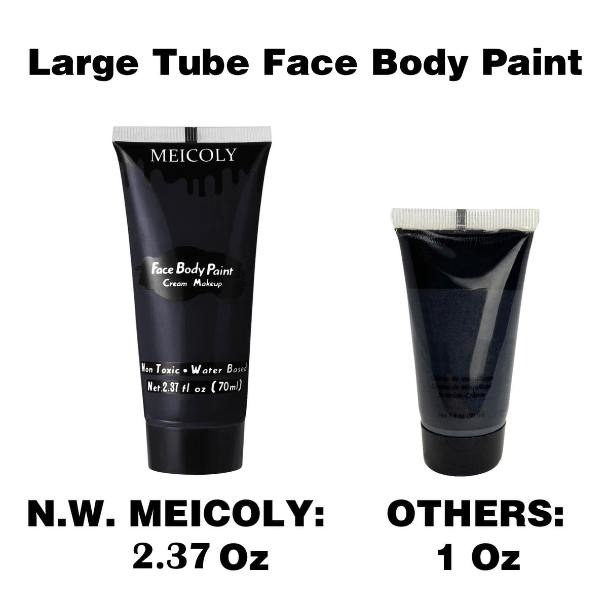 MEICOLY creamy black paint texture close-up demonstrating smooth blendability
