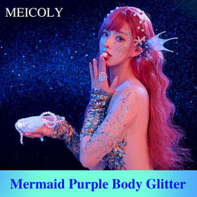 MEICOLY glitter close-up showing holographic texture and reflective depth
