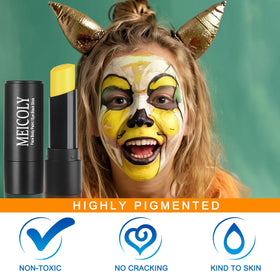 MEICOLY on athlete showing durable eye black that withstands play