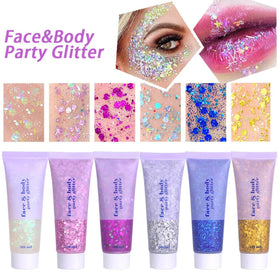 MEICOLY festival lifestyle shot of fans wearing glitter for concert-style impact