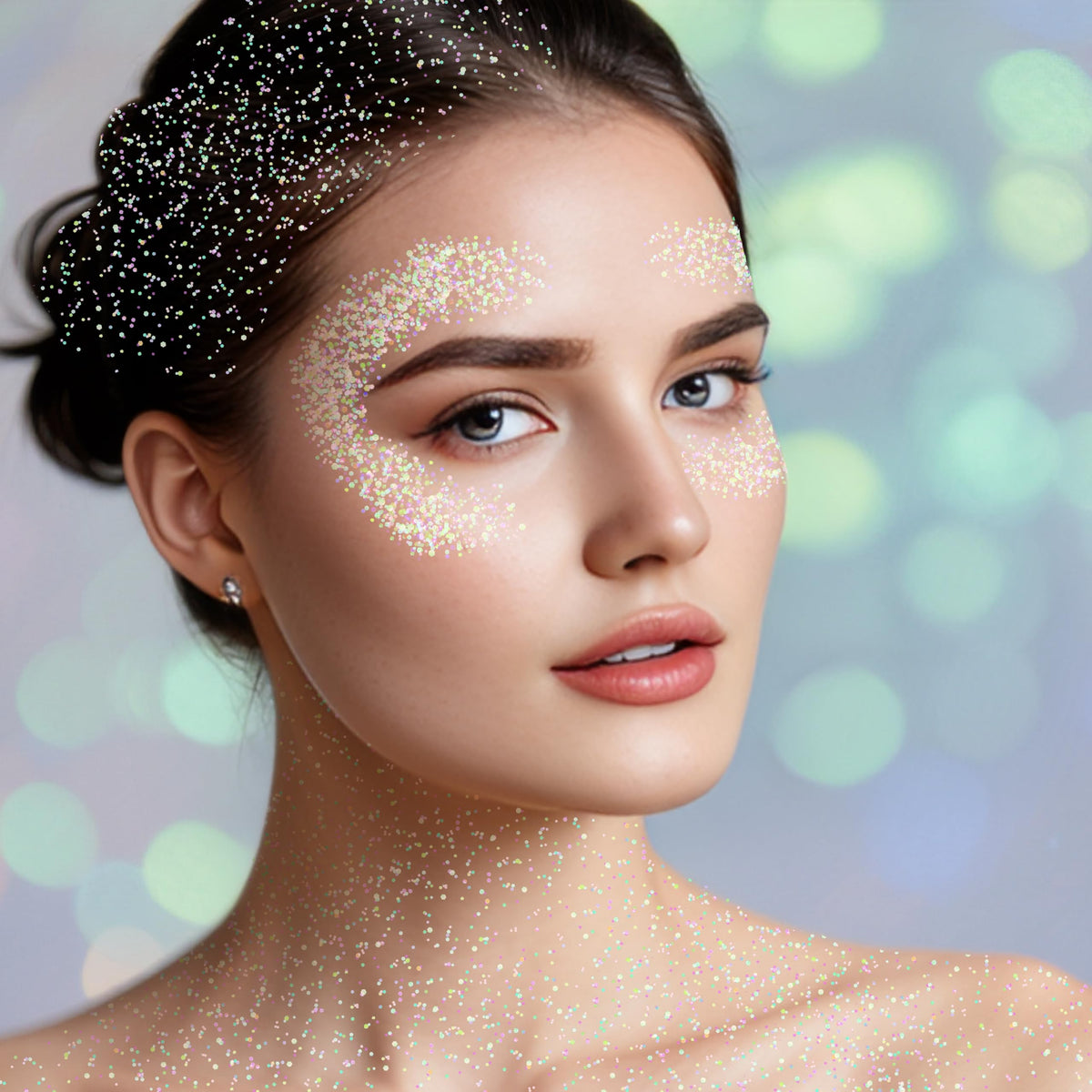 MEICOLY glitter stick open tip showing smooth applicator for precise, mess-free lines