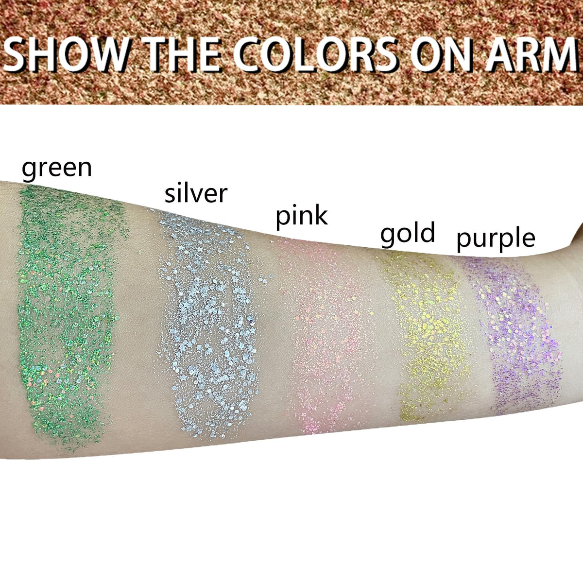MEICOLY model cheekbone glitter lifestyle photo showing festival-ready luminous highlight