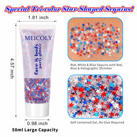 MEICOLY hair braid decorated with stars illustrating secure hold and festival-ready style
