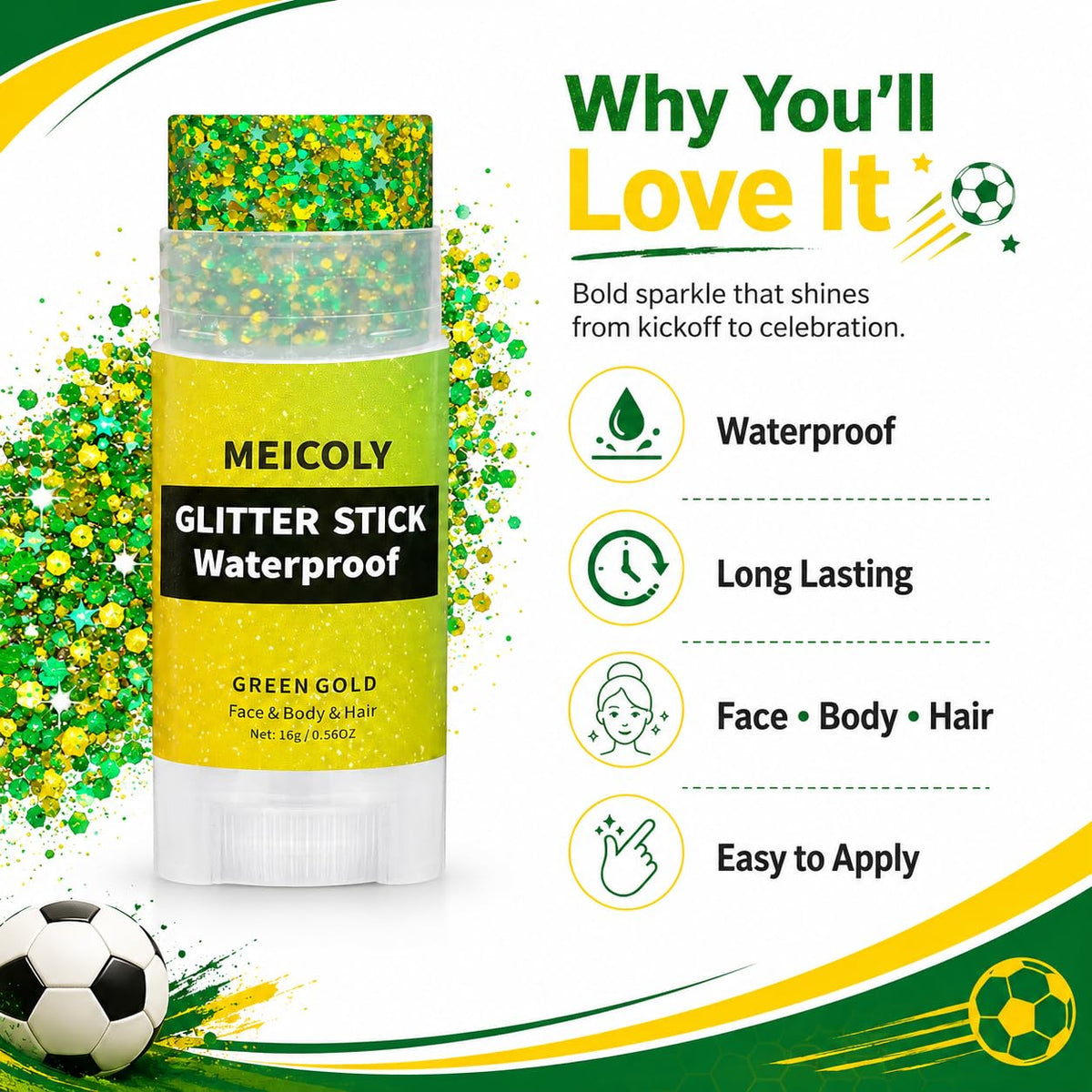 MEICOLY used as hair streaks showing vivid color contrast and quick styling benefit
