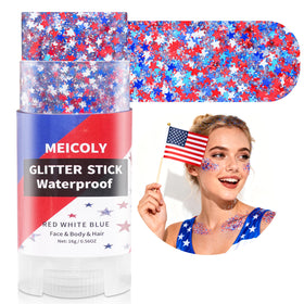 MEICOLY lifestyle scene at parade with fireworks highlighting durable, sweatproof sparkle