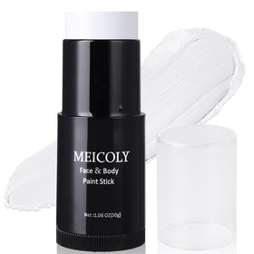 MEICOLY white face paint stick front view showing compact design and easy handling