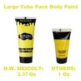MEICOLY creamy yellow paint texture close-up showing smooth blendability benefit