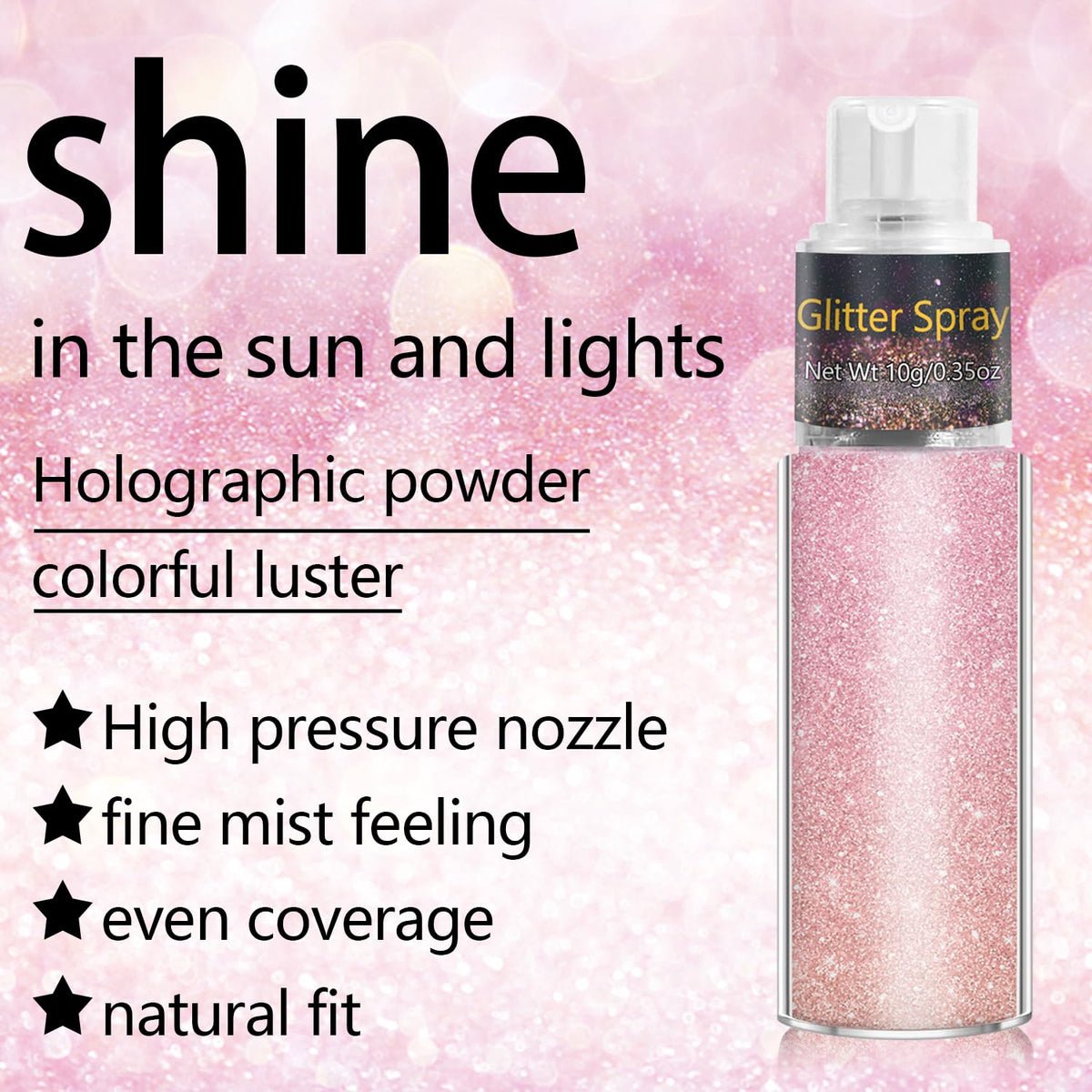 Meilury highlighted cheekbone application showing buildable holographic glow