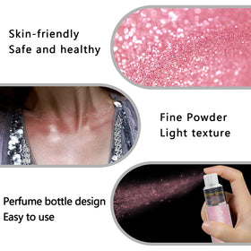 Meilury glitter on hairline and braid for long-lasting stage sparkle