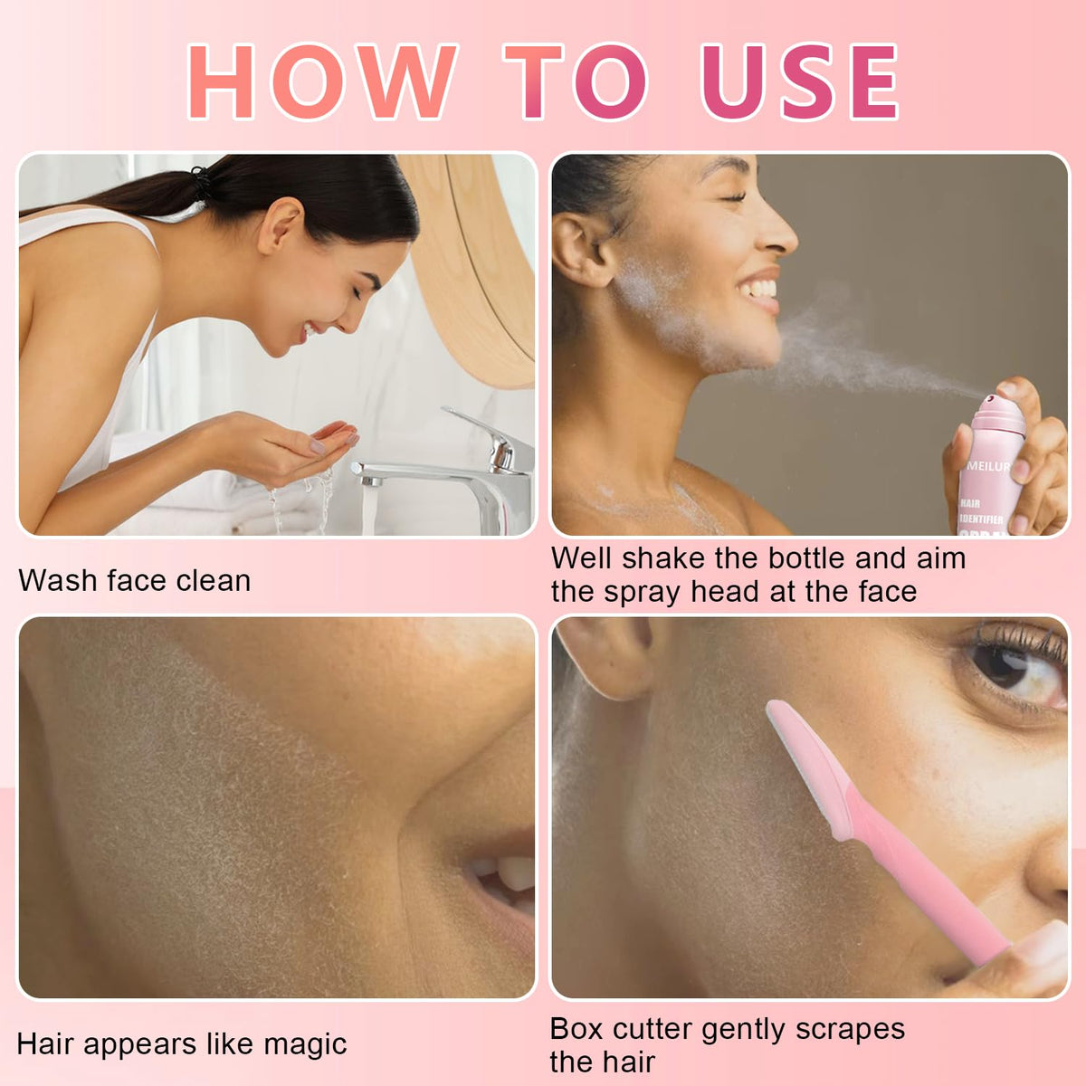 Meilury kit on bathroom counter illustrating easy at-home dermaplaning routine