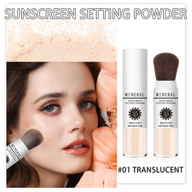 Meilury brush dispensing powder demonstrating easy touch-up