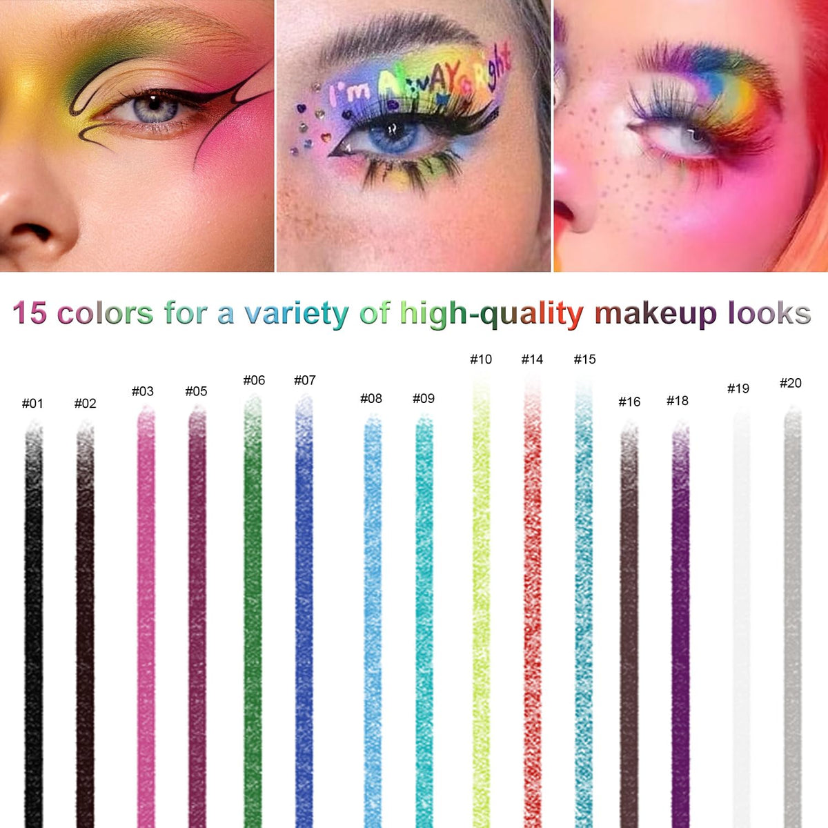 meilury open pens arranged to display varied colors for easy selection