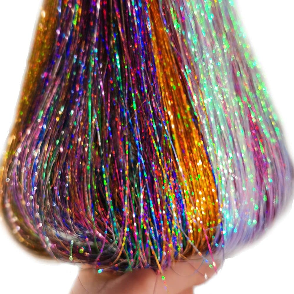 MEIYOU lifestyle model wearing tinsel at party highlighting festive instant glamour