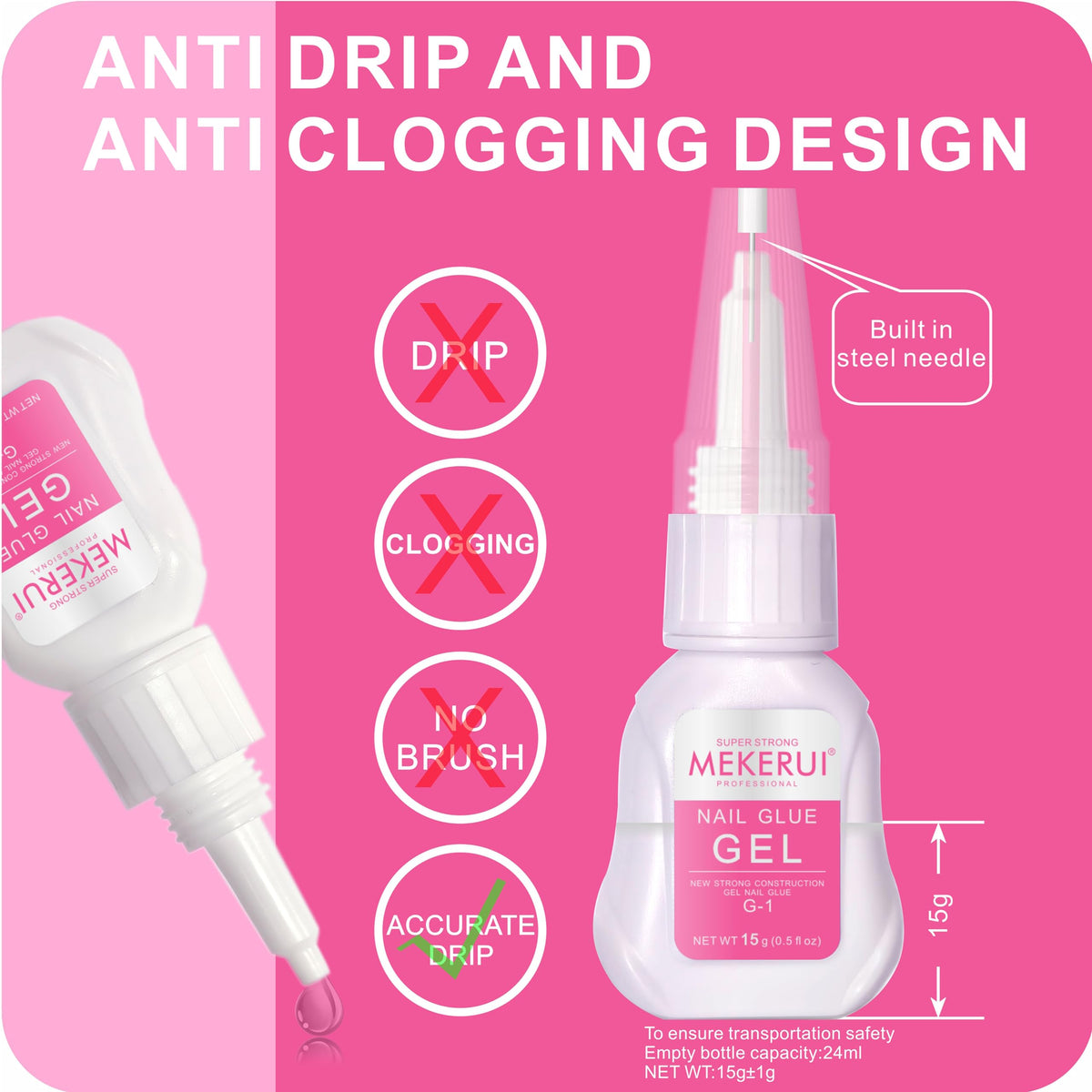 MEKERUI glue being used without a UV lamp, showing lamp-free convenience