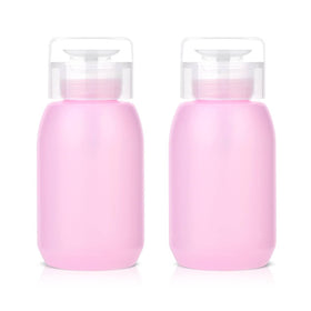 MEKK front view of 200ml acetone-safe pump dispenser, neat countertop storage benefit