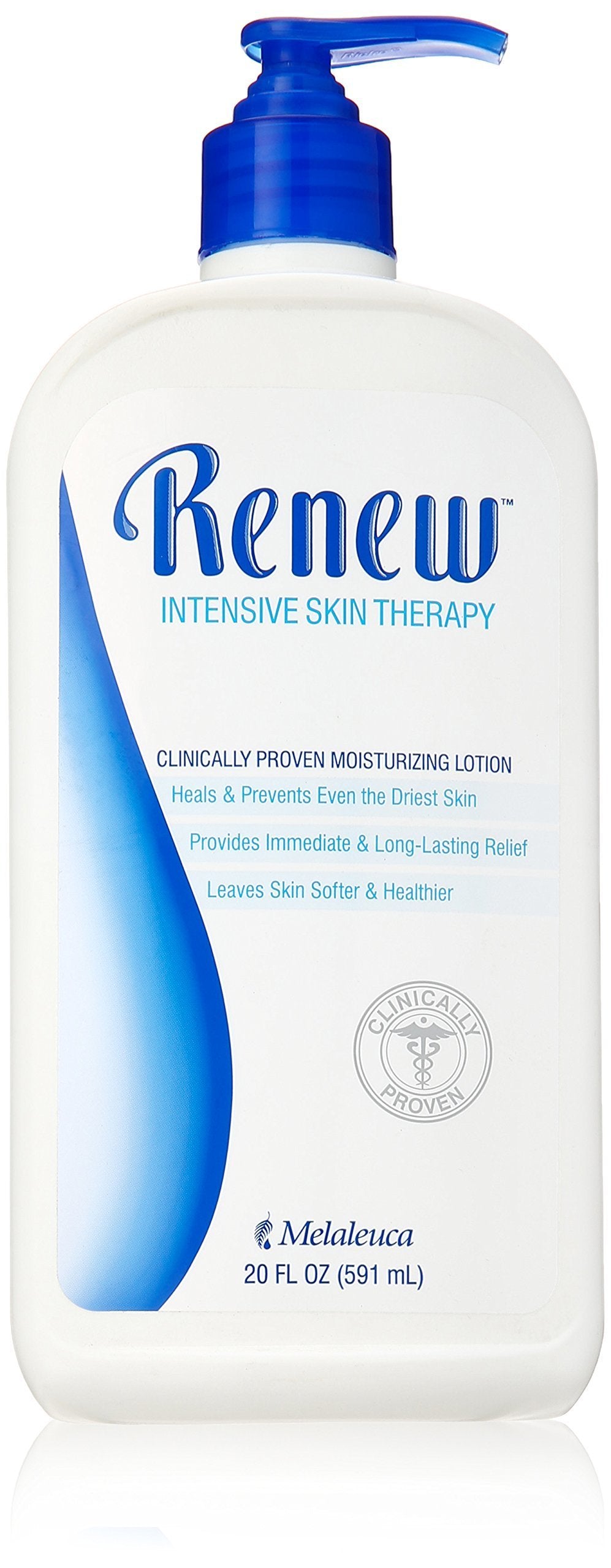 Melaleuca Renew front pump bottle showing label and size for easy identification and quick dosing