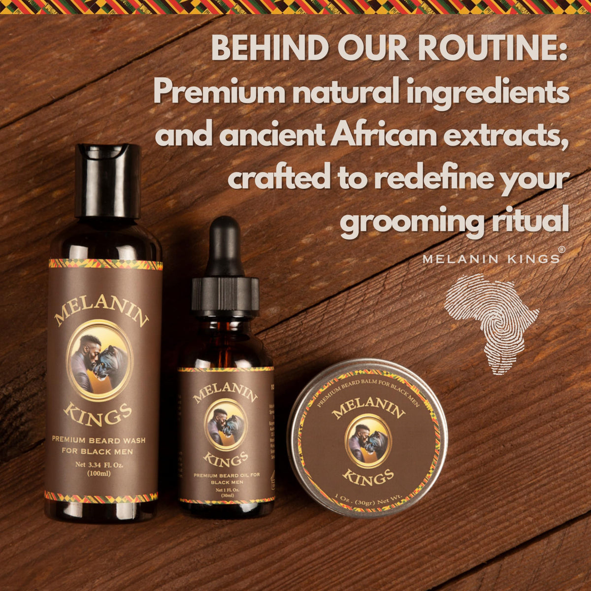 Melanin Kings beard balm open jar texture showing creamy hold and conditioning benefit