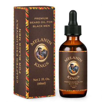 Melanin Kings front bottle view showing clean packaging and benefit of natural care