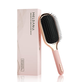 melbang front view paddle brush showing full head and handle for easy detangling
