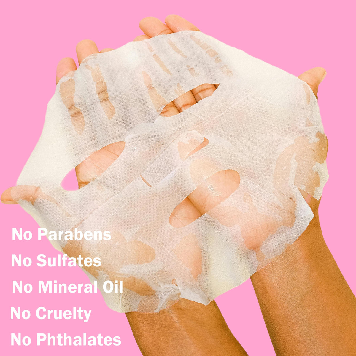 Meleell mask beside hand for scale showing compact travel benefit