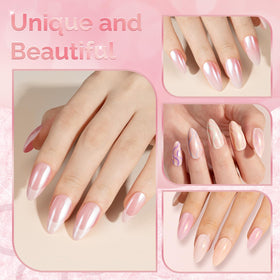 MelodySusie powder being rubbed on cured gel nail for mirror finish