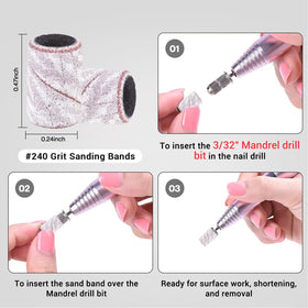 MelodySusie sanding band fitted on a 3/32 inch mandrel for easy installation