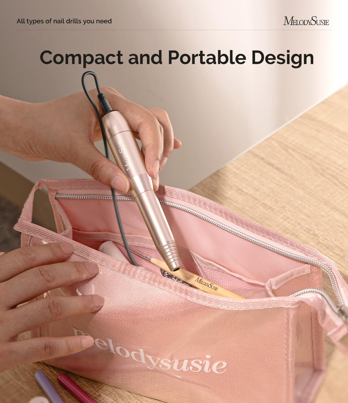 MelodySusie set of 3/32 inch metal bits demonstrating compatible accessories and versatility