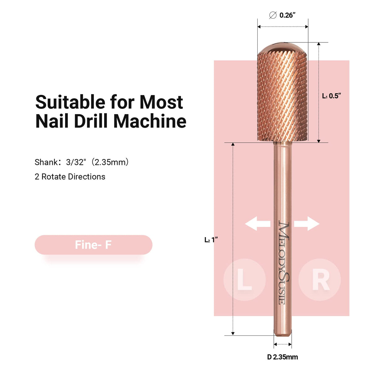 MelodySusie bit mounted in electric drill for two-way rotation use