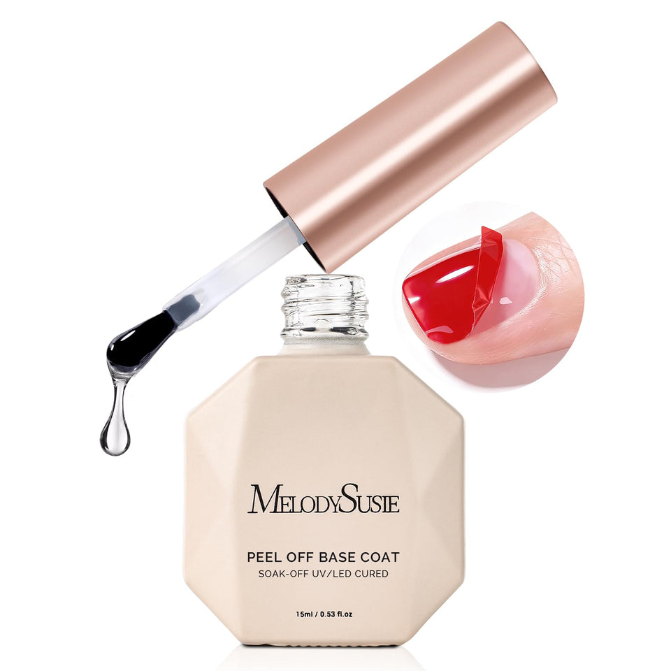 MelodySusie front bottle showing clear peel-off base for clean application