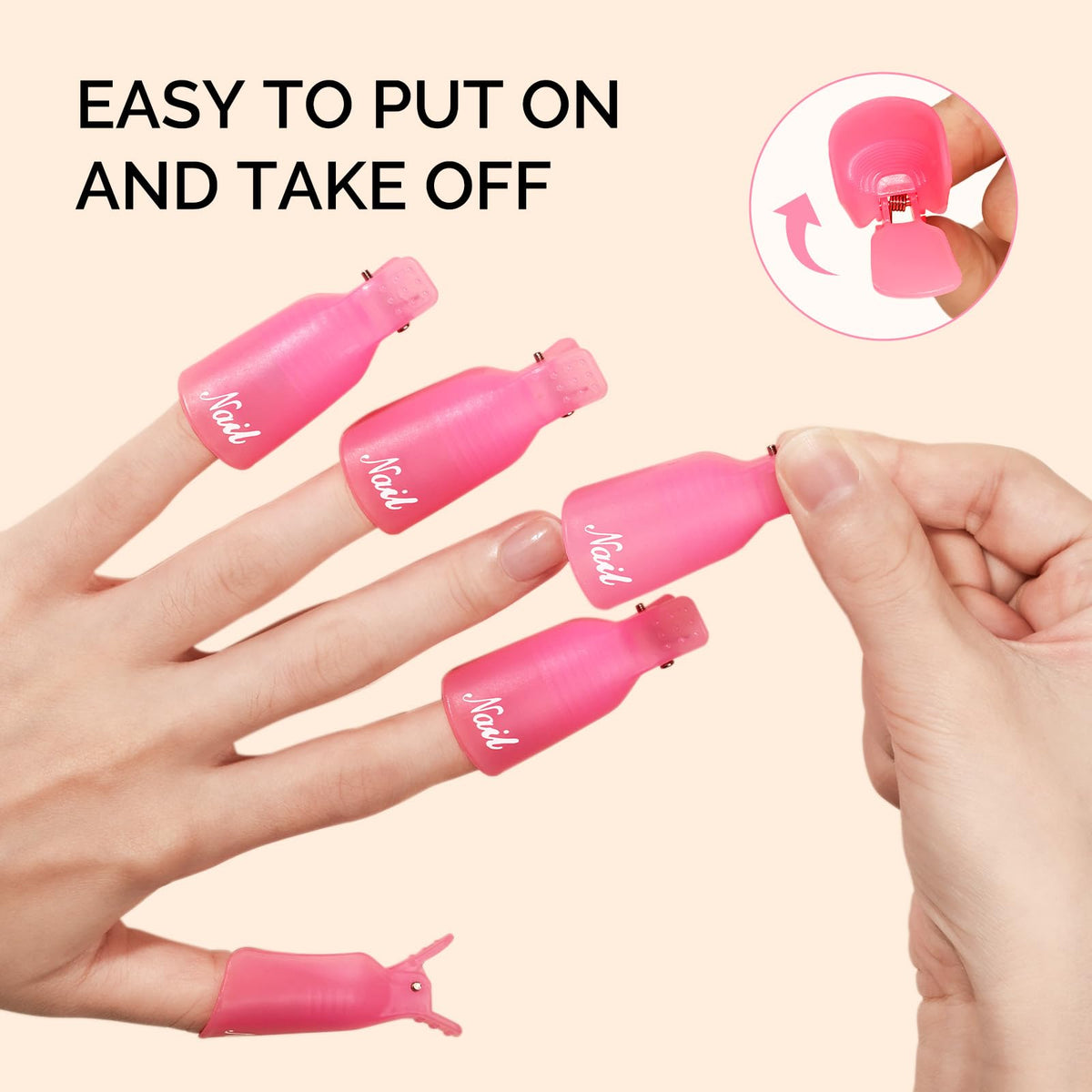 MelodySusie close-up of single clip profile highlighting slim reusable plastic design for convenient soaking