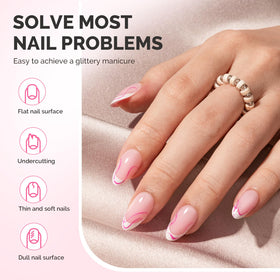 MelodySusie cured nail apex detail illustrating strengthened nail benefit
