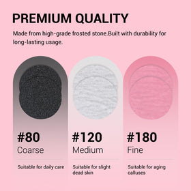 MelodySusie disc texture close-up revealing abrasive grains for efficient callus removal