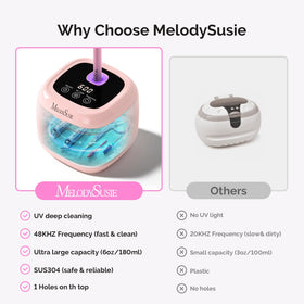 MelodySusie with jewelry and glasses inside illustrating multi-item cleaning use