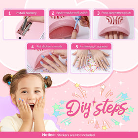 MelodySusie dryer in use on child's hand demonstrates faster drying benefit