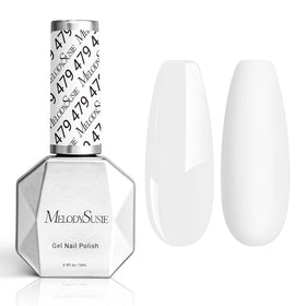 MelodySusie front bottle showing opaque snow white gel for salon-quality coverage