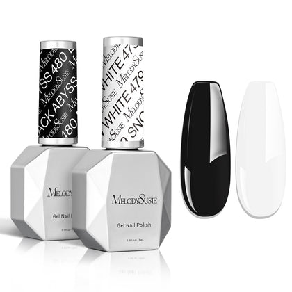 MelodySusie front packaging showing black and white bottles for clean results