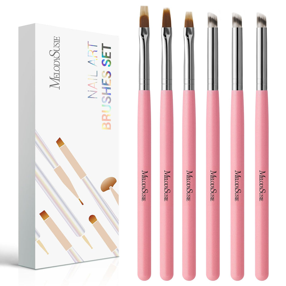 MelodySusie front packaging showing six ombre nail brushes for professional blending