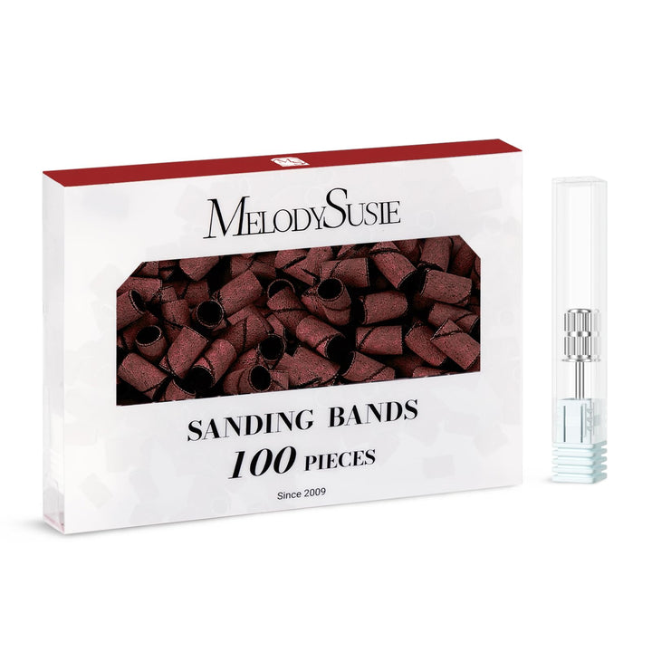 MelodySusie front packaging showing 100 sanding bands and kit convenience