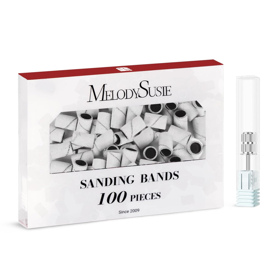 MelodySusie front packaging showing 100 sanding bands for reliable supply