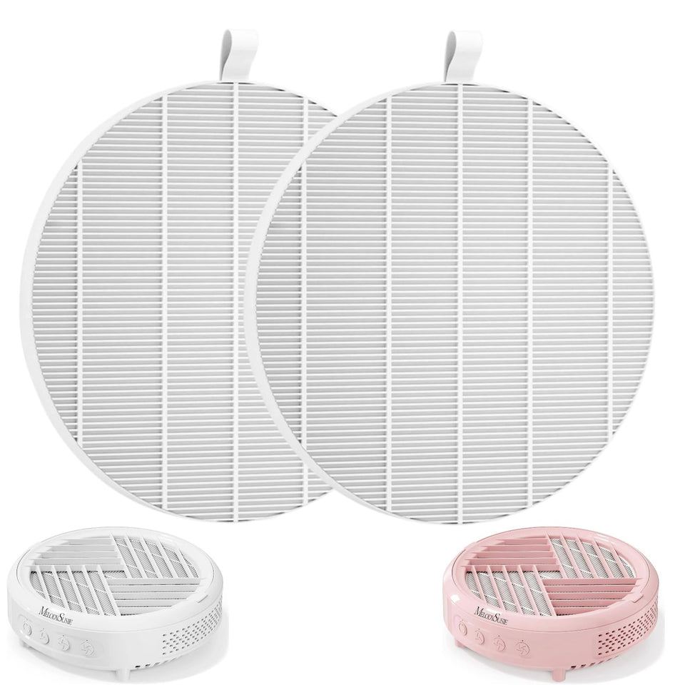 MelodySusie front packaging showing two replacement filters and clear label benefits