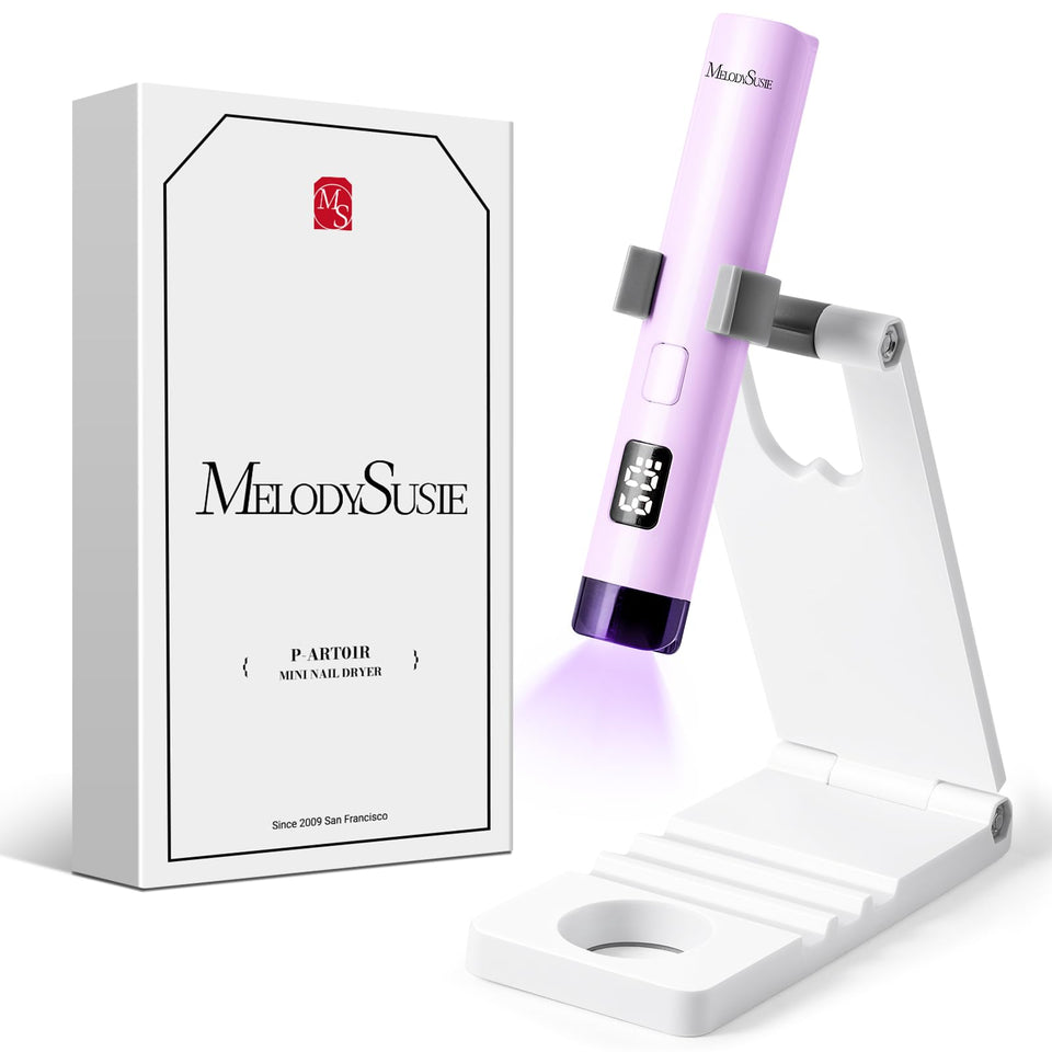 MelodySusie front view with stand showing compact lamp and hands-free setup benefit