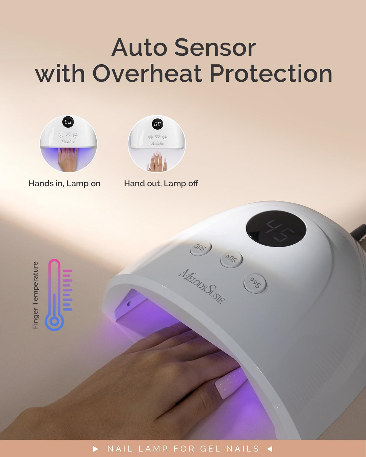 MelodySusie Plus30F in-use with hand inserted to show auto sensor convenience and comfort