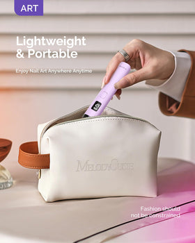 MelodySusie hand-held scale view showing pocket-sized form and travel convenience