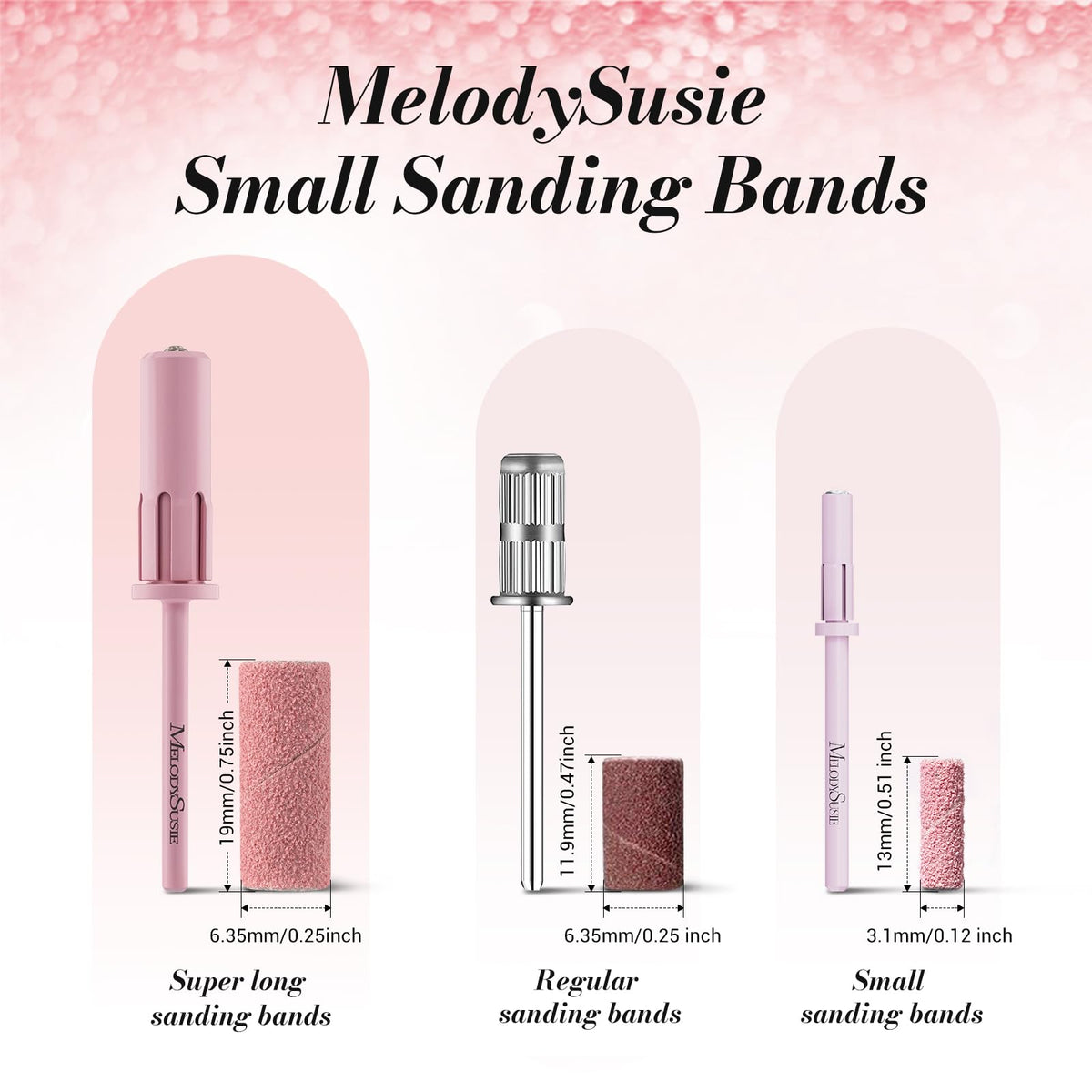 MelodySusie sanding band in use refining nail edge for precise shaping benefit