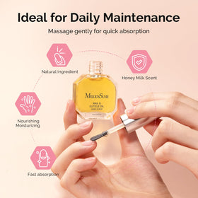 MelodySusie in use pushing and trimming softened cuticles for cleaner nails