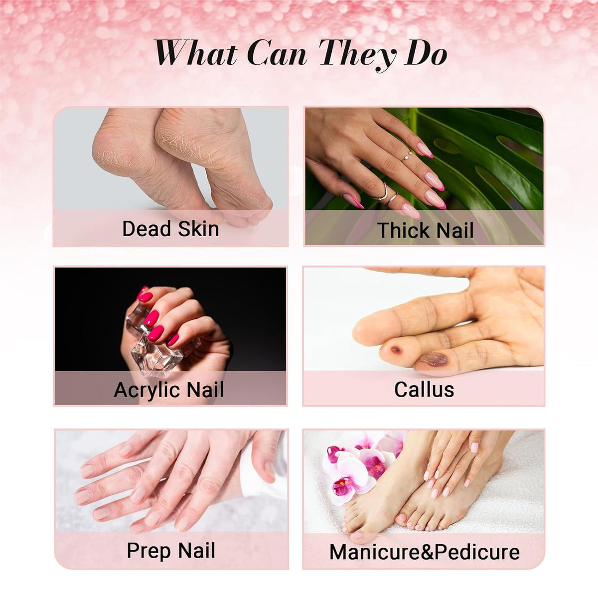 MelodySusie sanding bands arranged in manicure kit suggesting ready-to-use convenience