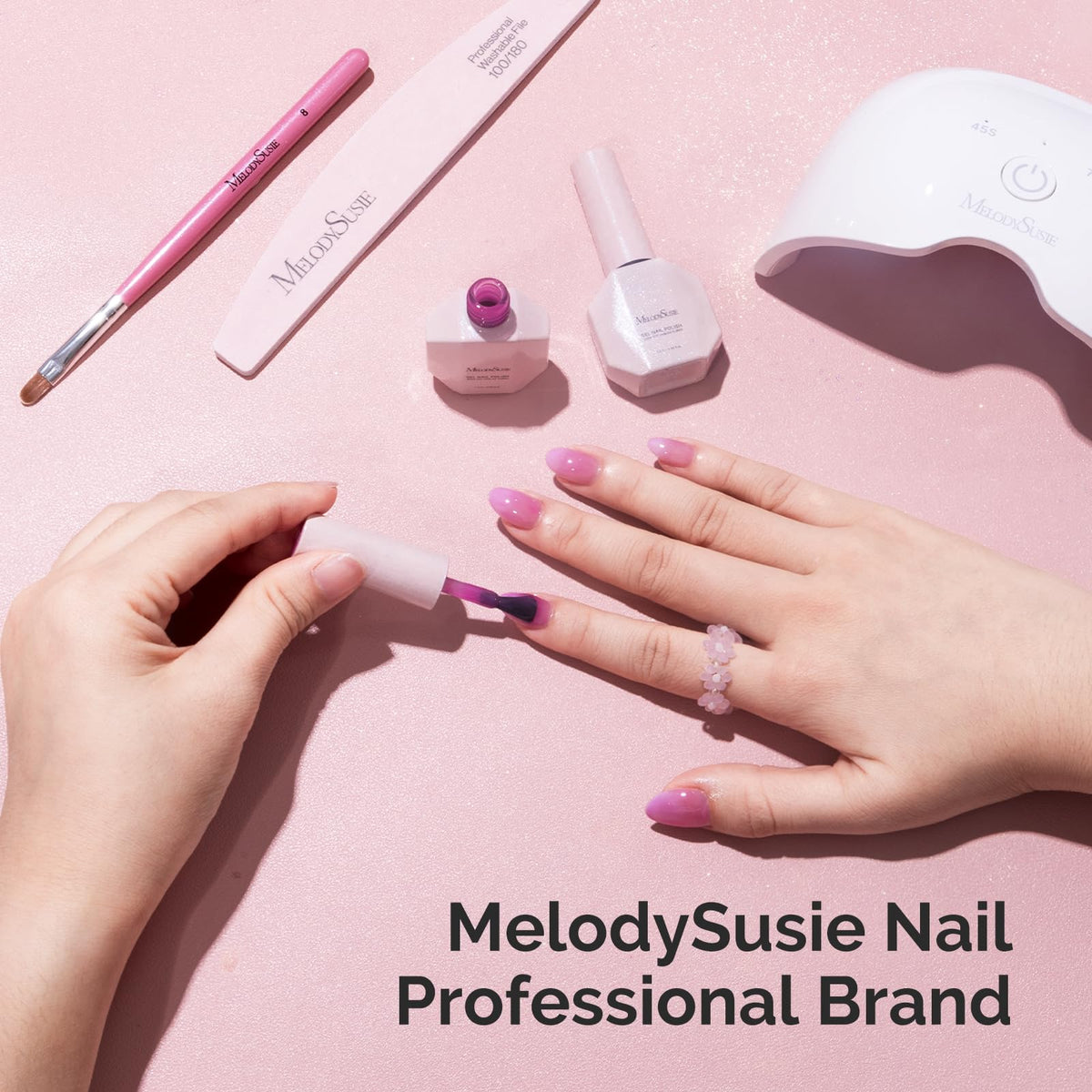 MelodySusie lifestyle manicure scene showcasing salon-quality results
