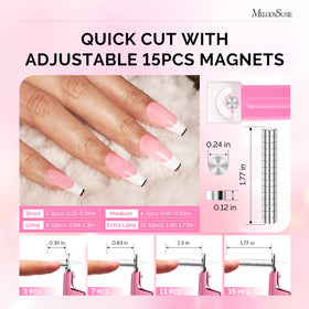 MelodySusie 15 magnetic sizers arrayed to set consistent clipping lengths quickly
