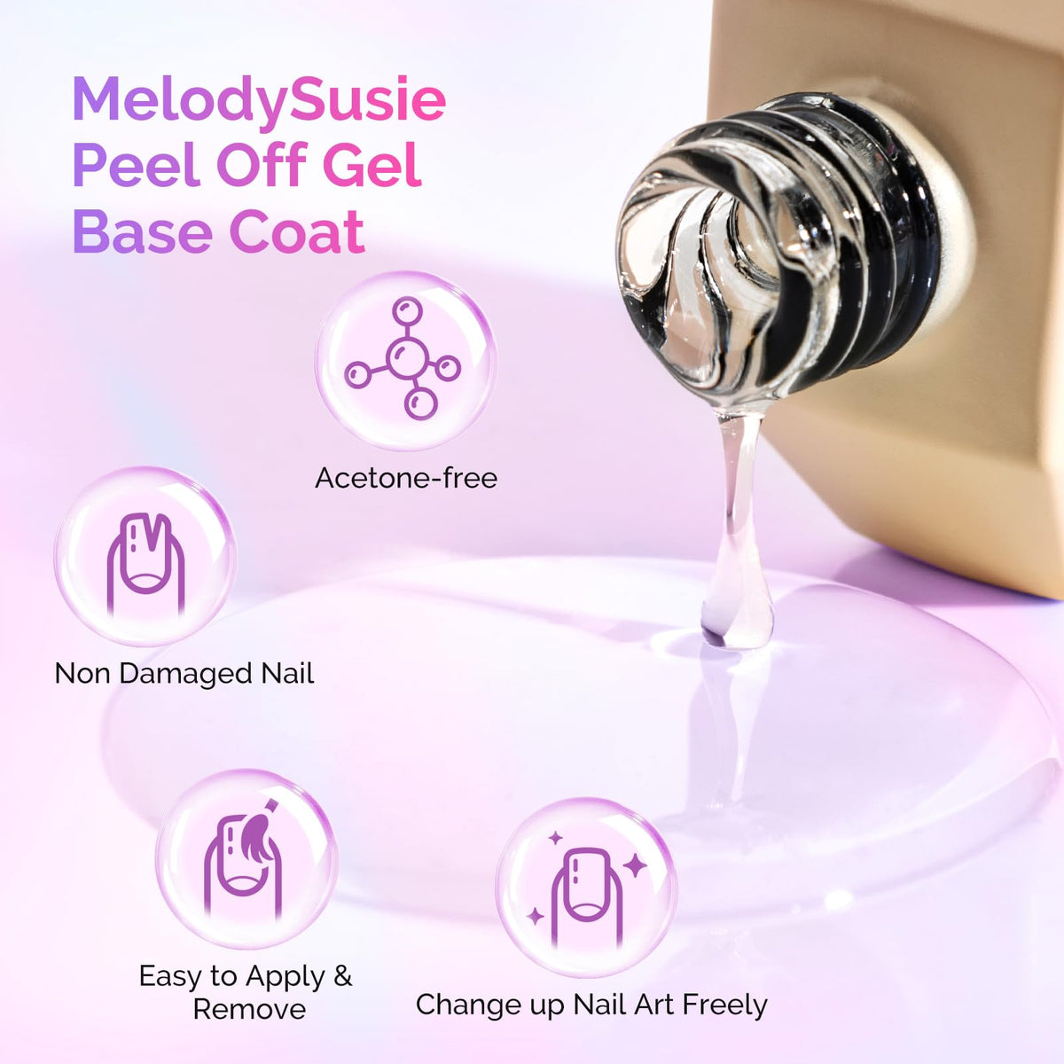 MelodySusie finished manicure highlighting glossy, durable color wear