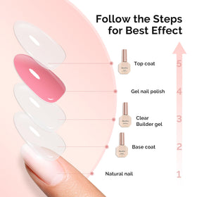 MelodySusie before and after nails showing added strength and length support